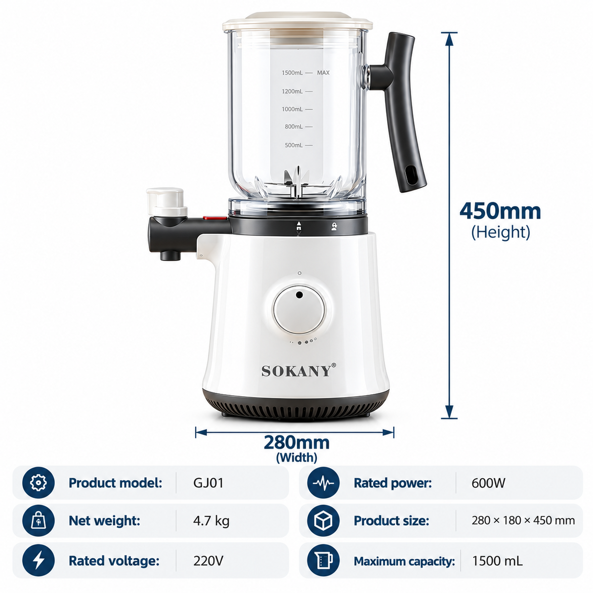 Blender ''Sokany'' GJ-01 (1.5litra)