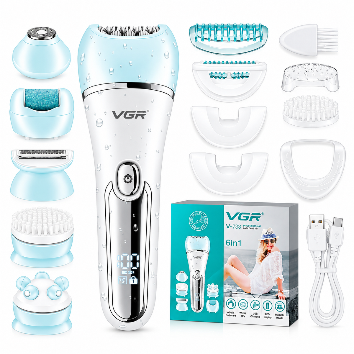 Epilator set 6ne1 VGR V-733