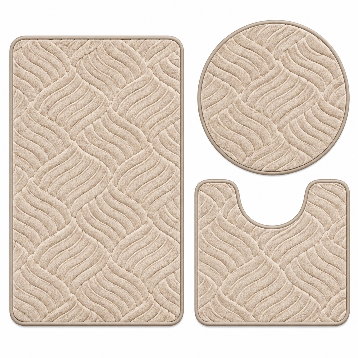 Set me 3 rrugica per tualet 50x80cm