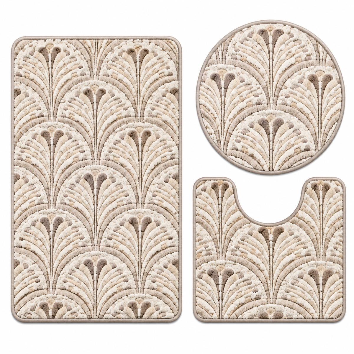 Set me 3 rrugica per tualet 50x80cm