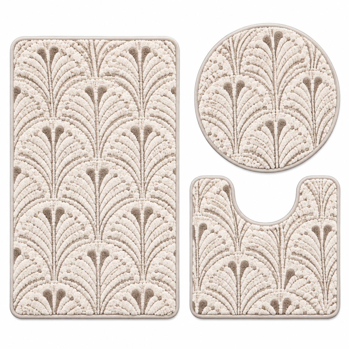 Set me 3 rrugica per tualet 50x80cm