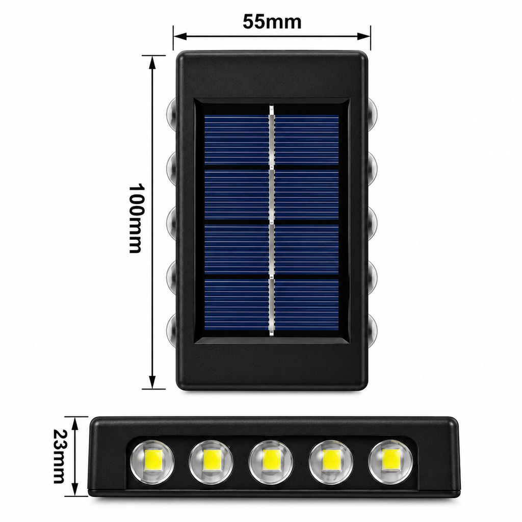 Ndriçues Solar Dekorativ 10 LED (Set 2 Copë)