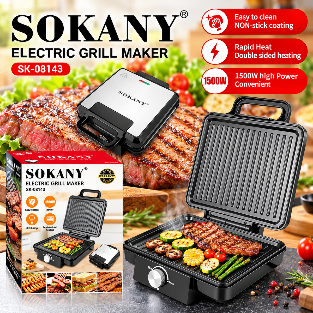 Zgarë dhe Toster Elektrik Sokany SK-08143