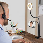 Mbajtës telefoni stativ me ringlight