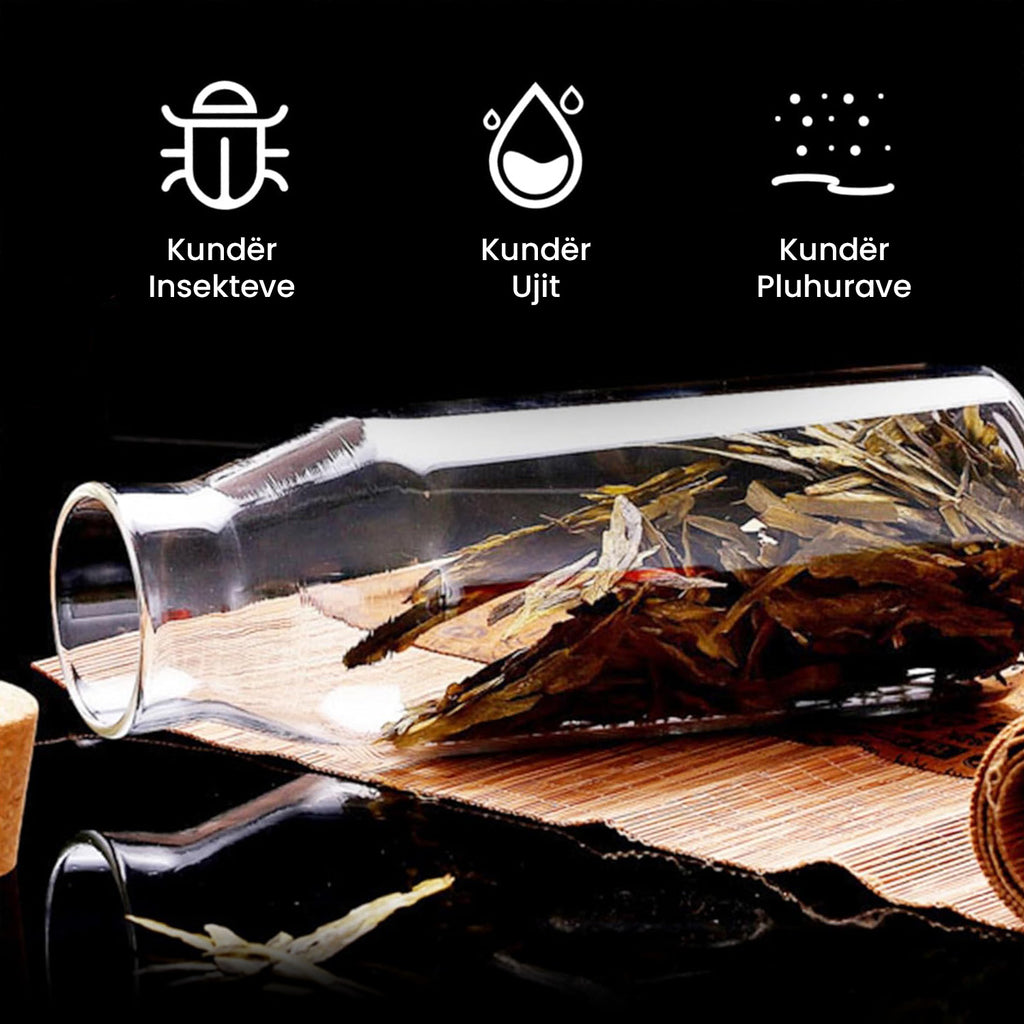 ‌Kontenitor qelqi me kapak druri