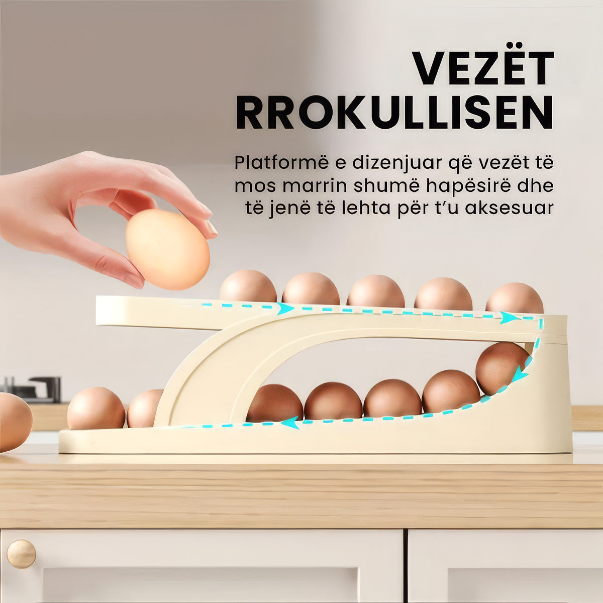 Mbajtëse plastike vezësh për frigorifer