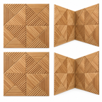 Panele dekorative per mur 60x60x1cm (set 2 cope)