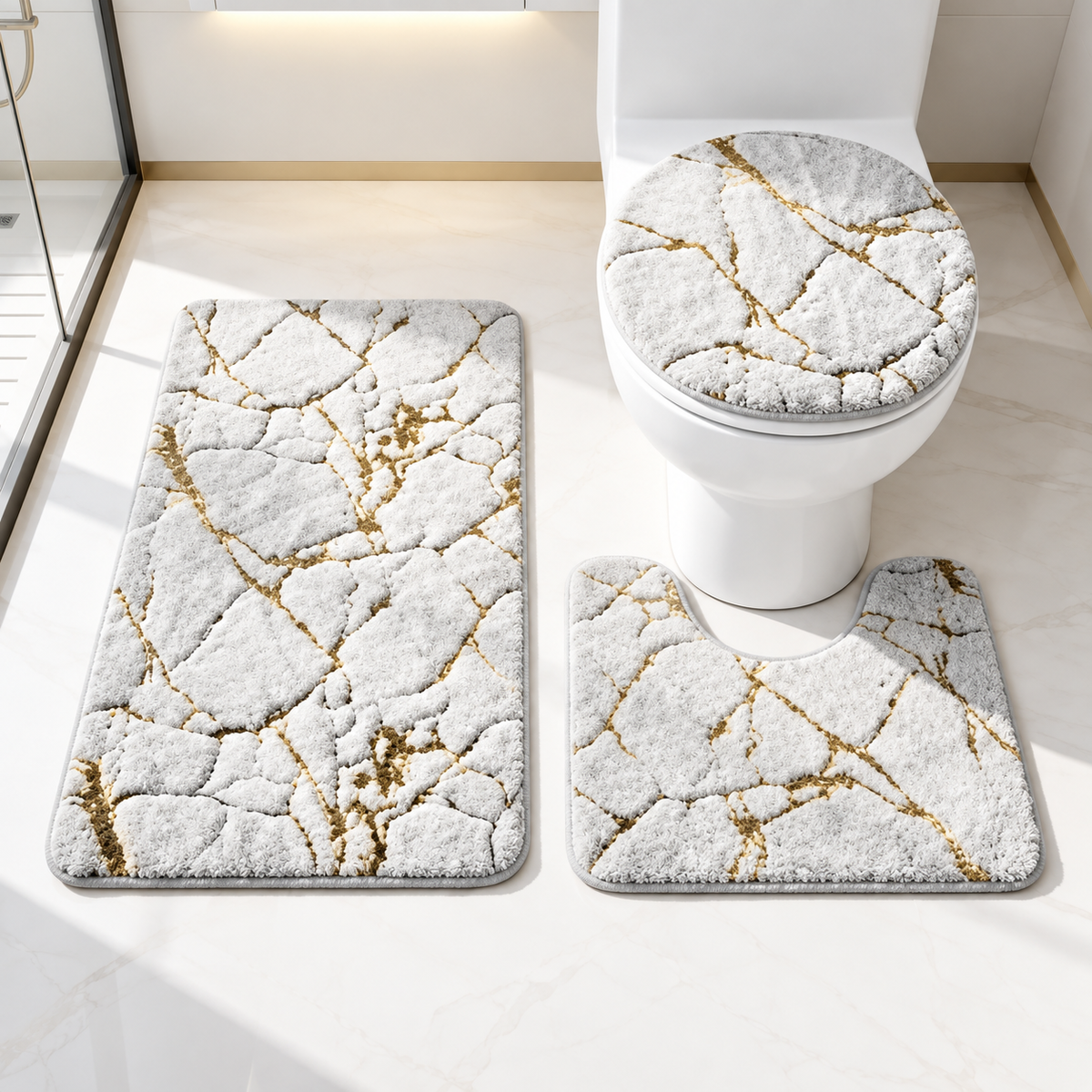 Set me 3 rrugica per tualet 50x80cm