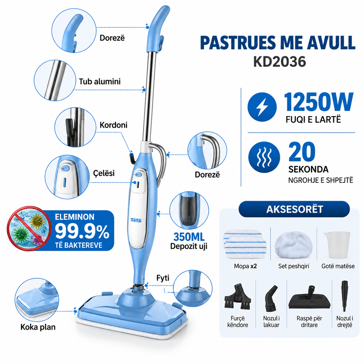 Pastrues me avull DSP KD2036