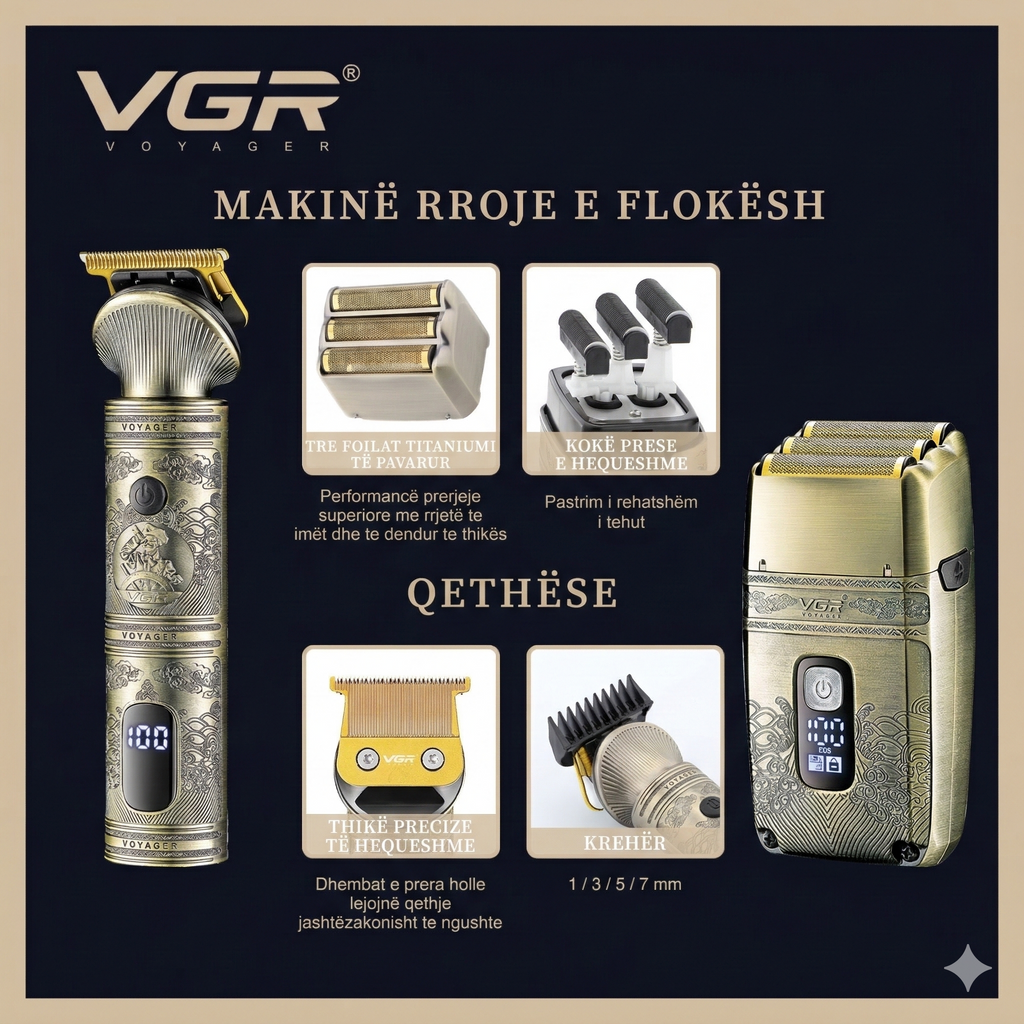 Set Profesional Shaver+Trimmer VGR V-649