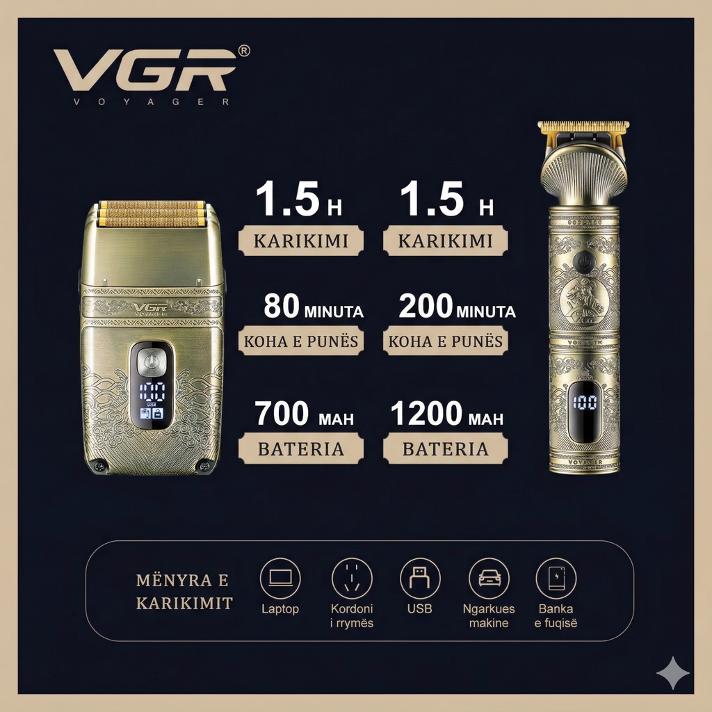 Set Profesional Shaver+Trimmer VGR V-649