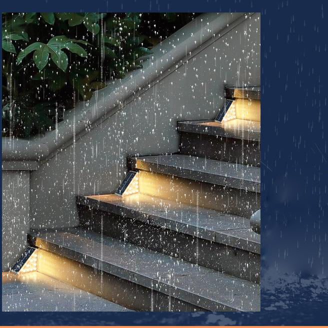 Ndriçues me panel diellor dhe sensor për shkallët