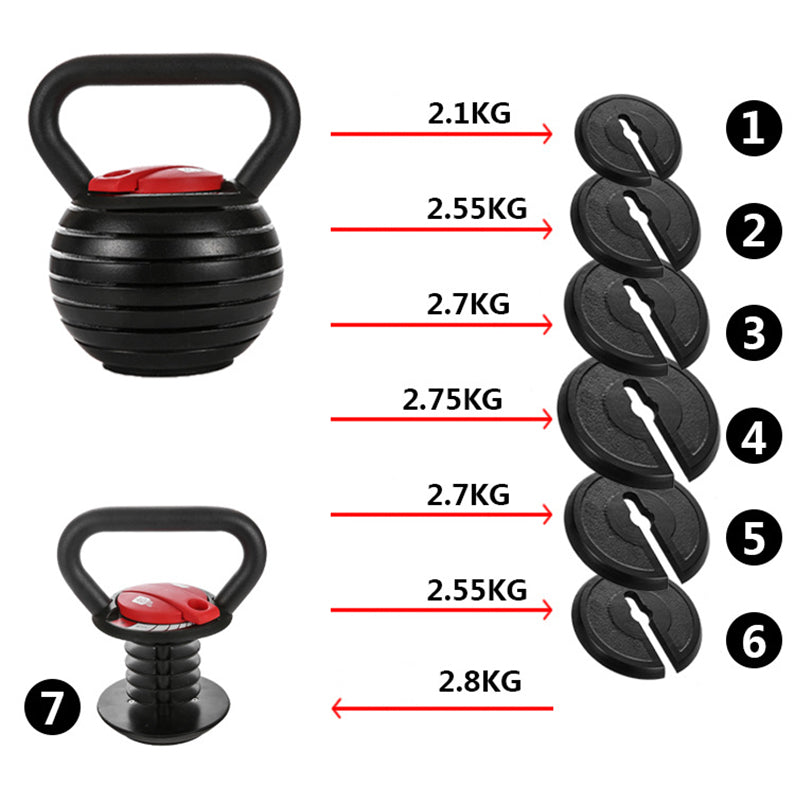 Kettlebell e Rregullueshme 7 Pesha në 1