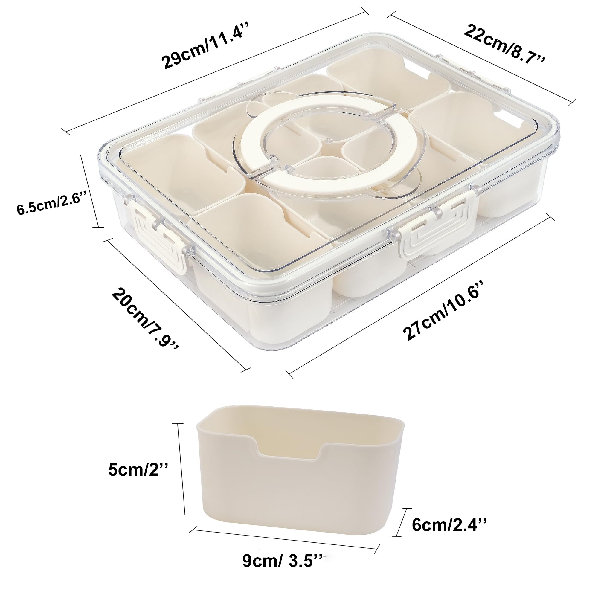 Snack Box me 8 Ndarje dhe Mbyllje Hermetike
