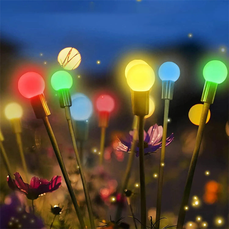 Set ndriçues toke me panel diellor në formë topthash