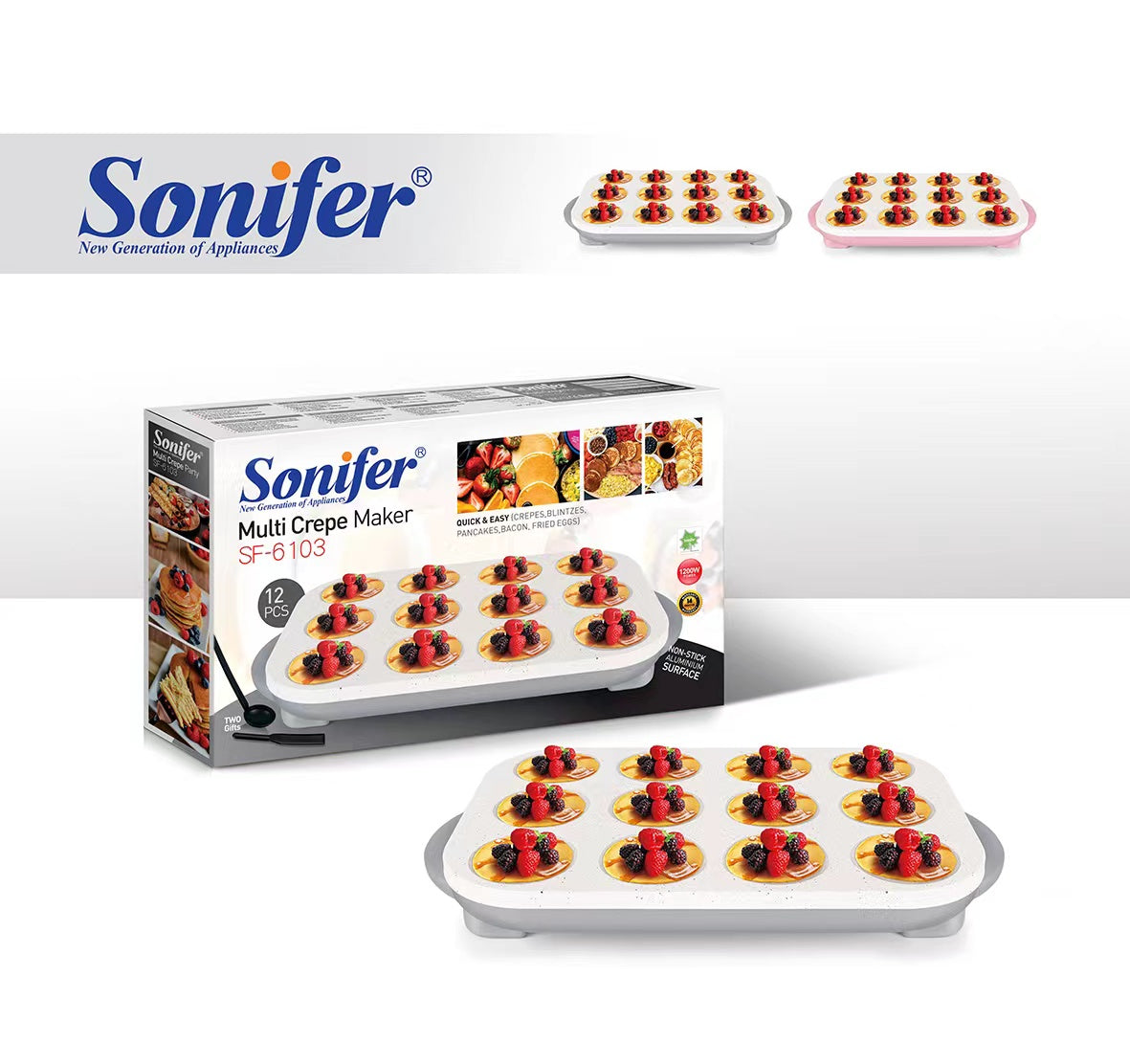 Pajisje Profesionale për Krepa dhe Petulla Sonifer SF-6103