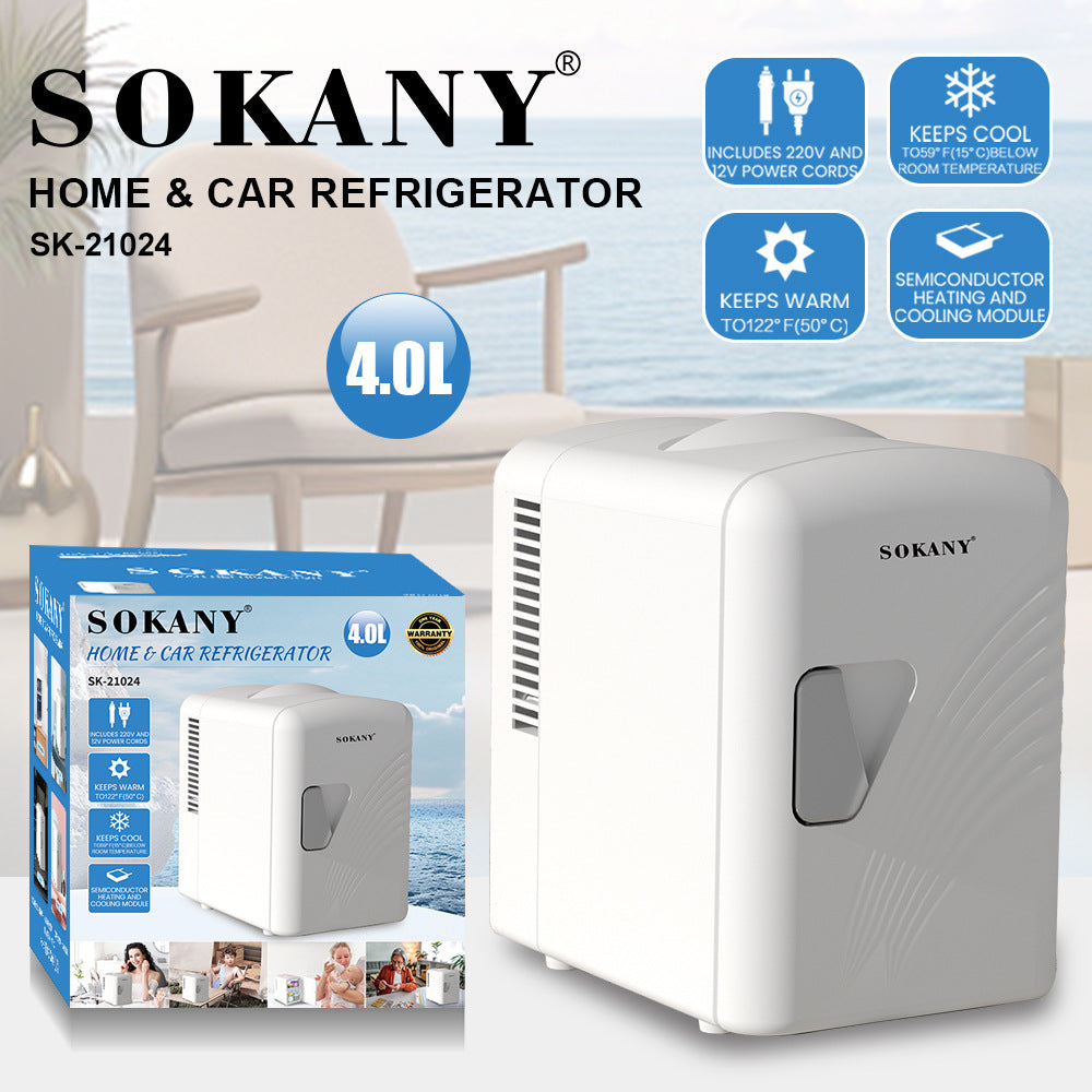Mini Frigorifer Portativ Sokany – Për Shtëpi, Makinë dhe Kozmetikë