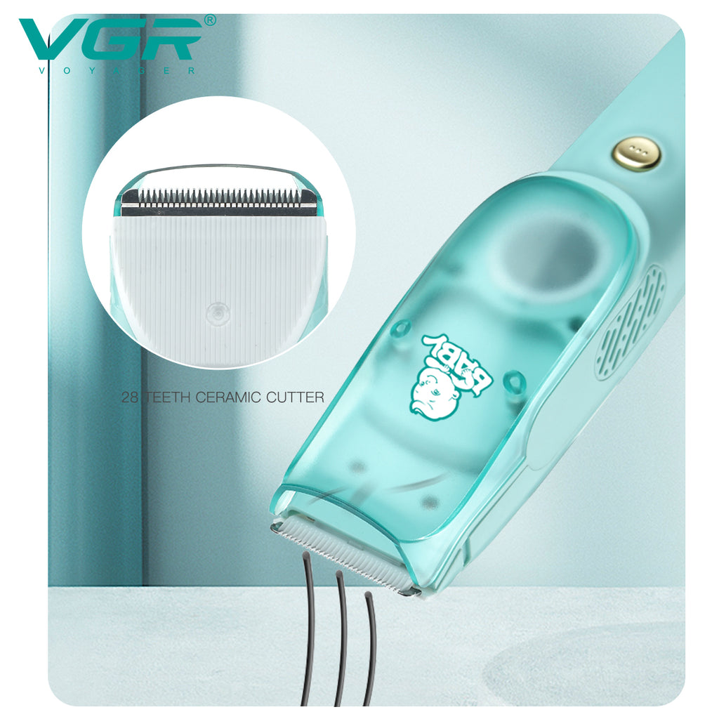 Makinë Qethjeje VGR V-151 për Fëmijë – Me Vakum (Thithje Flokësh) & Ultra e Heshtur