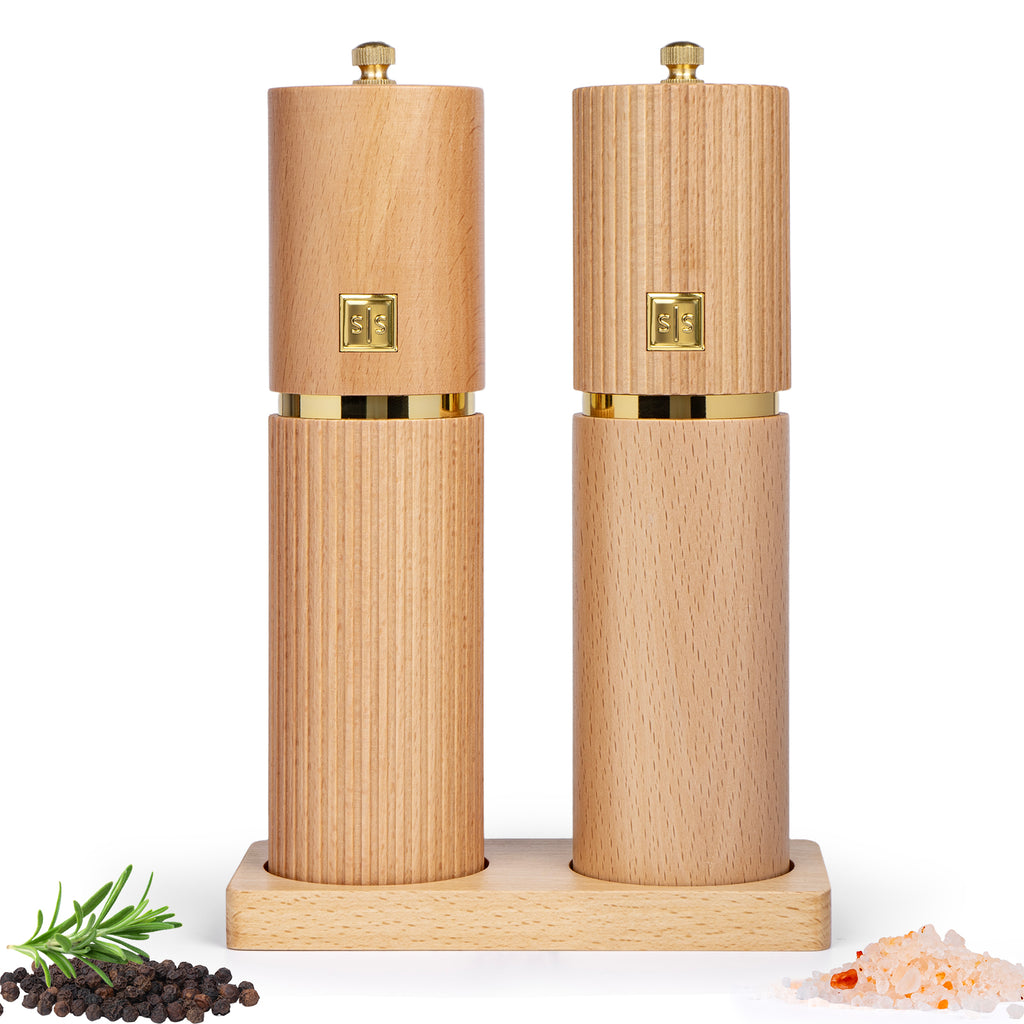 Set Mulliri për Kripë &amp; Piper – Dru Natyral dhe Stil Elegant