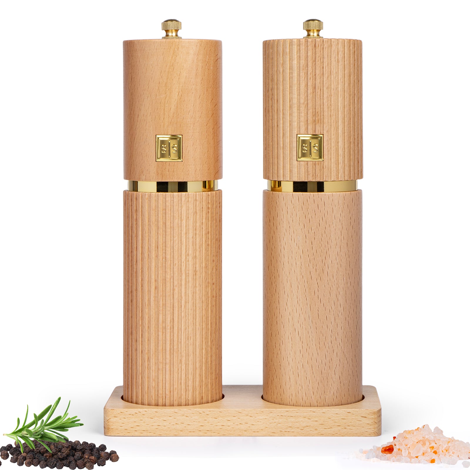 Set Mulliri për Kripë &amp; Piper – Dru Natyral dhe Stil Elegant