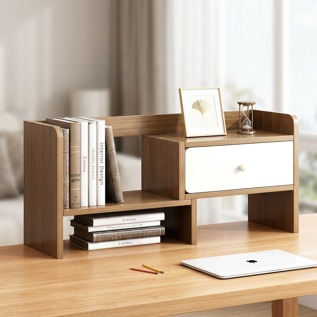 Mini Raft Organizues per Tavolinën "Walnut"