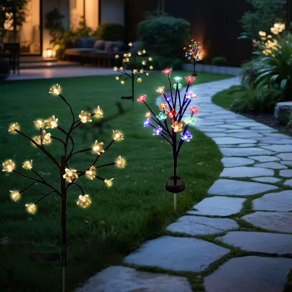 Set ndriçues dekorativ me panel diellor në formë lule