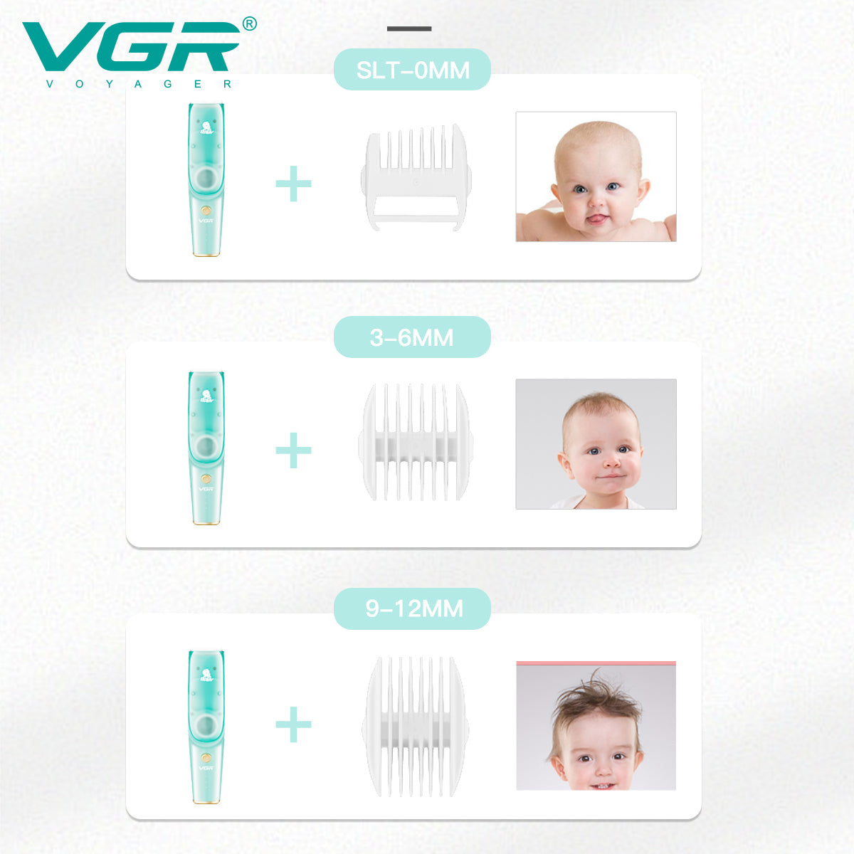 Makinë Qethjeje VGR V-151 për Fëmijë – Me Vakum (Thithje Flokësh) & Ultra e Heshtur