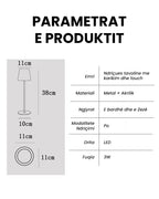 Ndriçues tavoline me karikim dhe touch