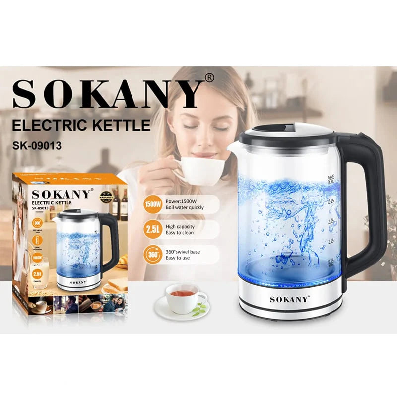 Ibrik qelqi elektrik Sokany