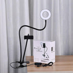 Mbajtës telefoni stativ me ringlight