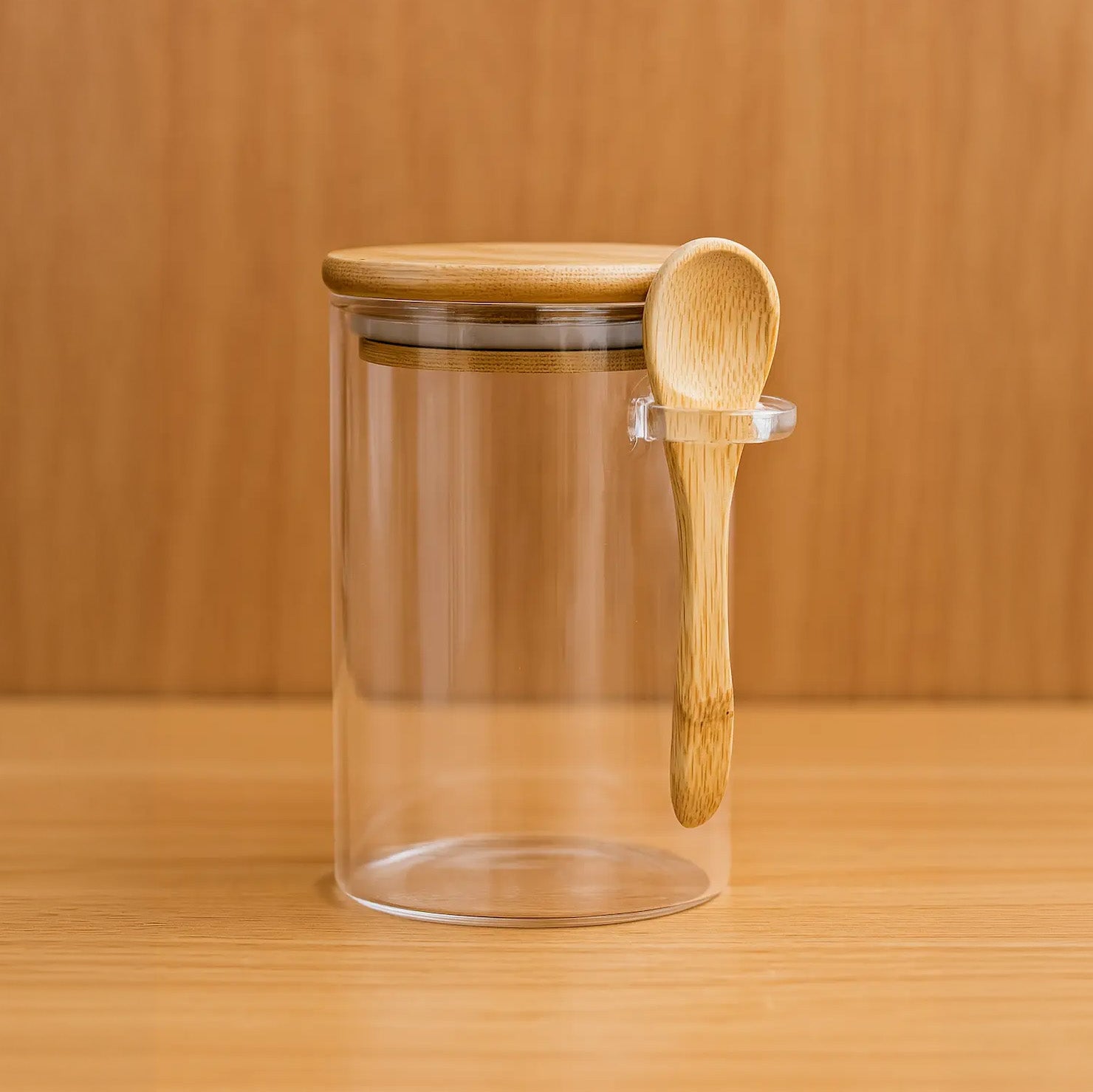 Set 4 gota qelqi me kapak bambuje dhe lugë