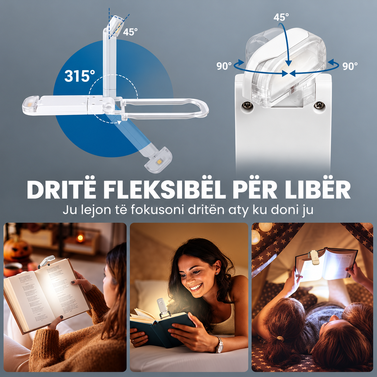 Dritë leximi me 3 nivele ndriçimi