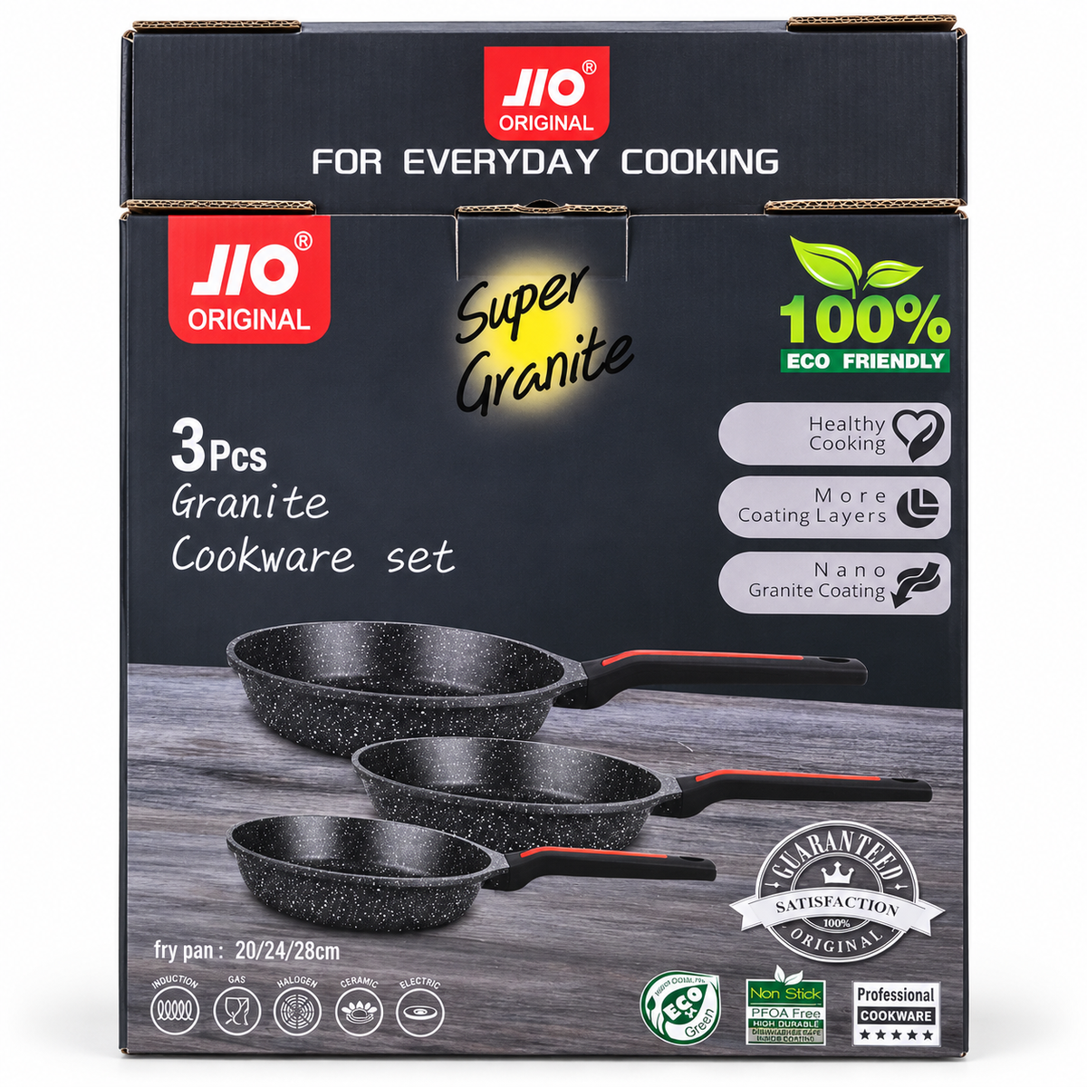 Set Tiganësh Graniti JIO