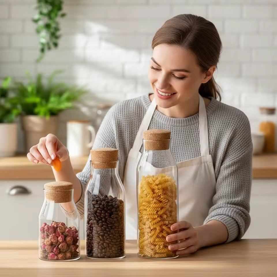 ‌Kontenitor qelqi me kapak druri