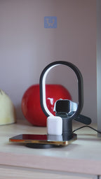 Stacion karikimi wireless me llambë LED