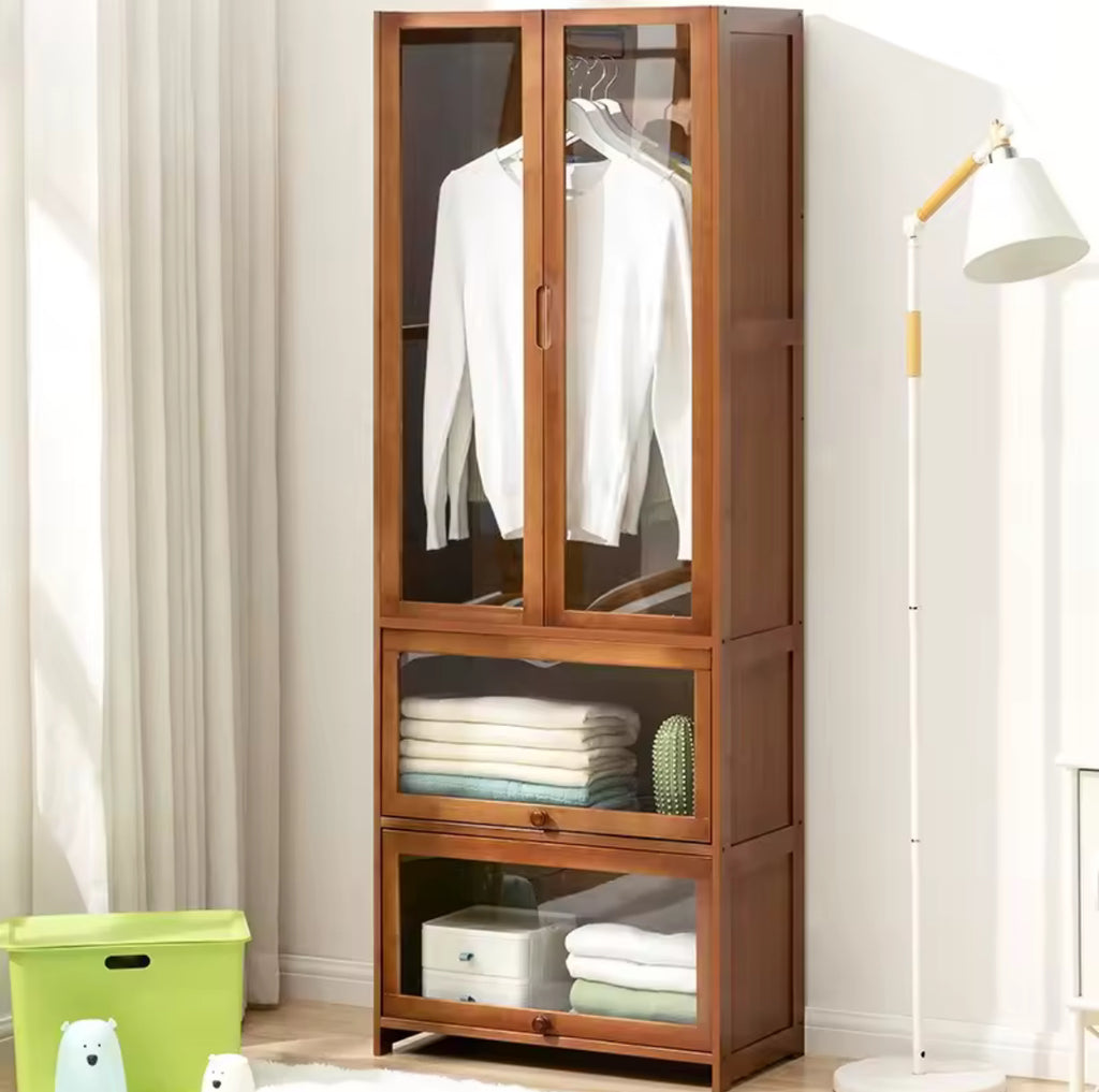 Dollap druri për shtëpi me xham akrilik