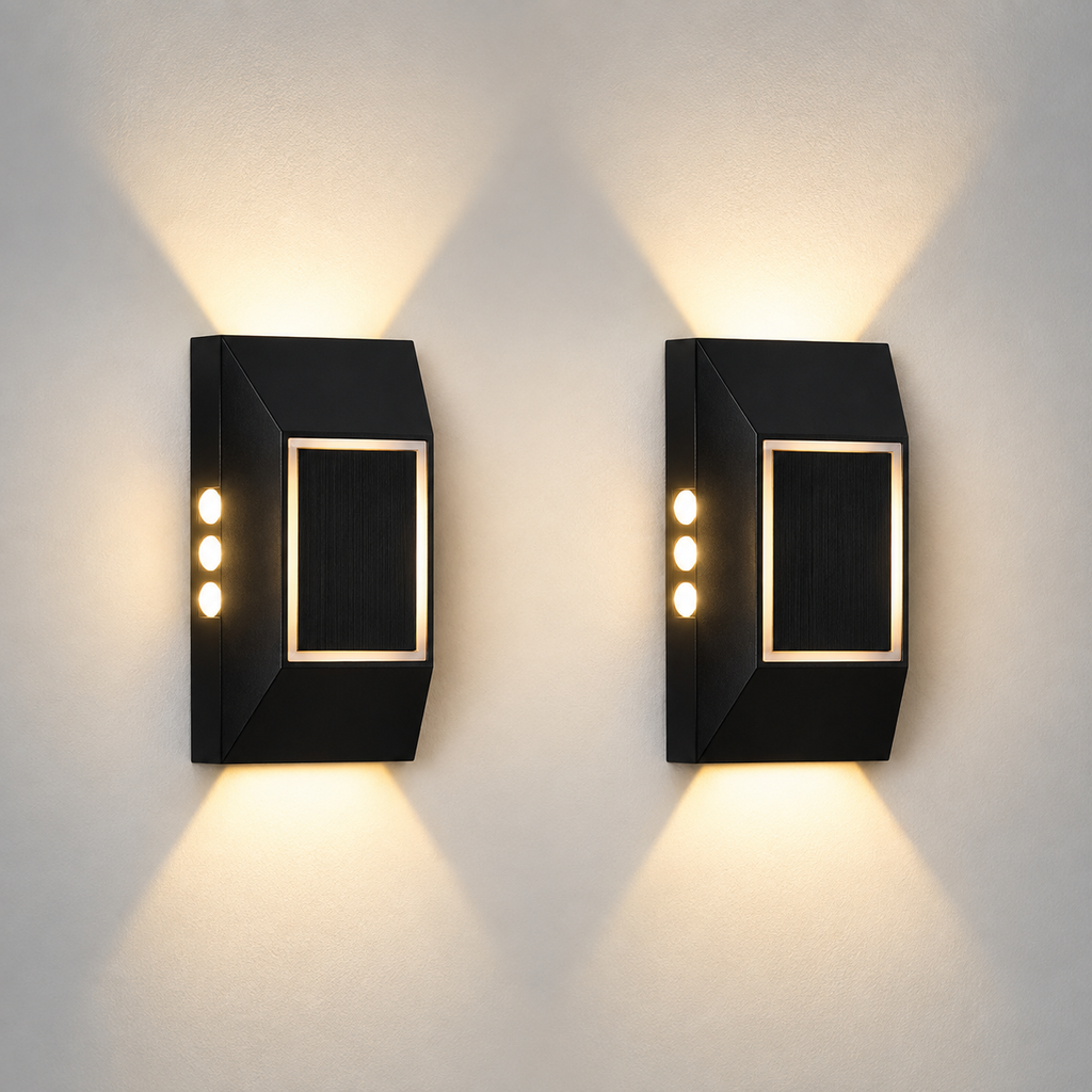Ndriçues Solar Dekorativ Murale 4D (Set 2 Cope)